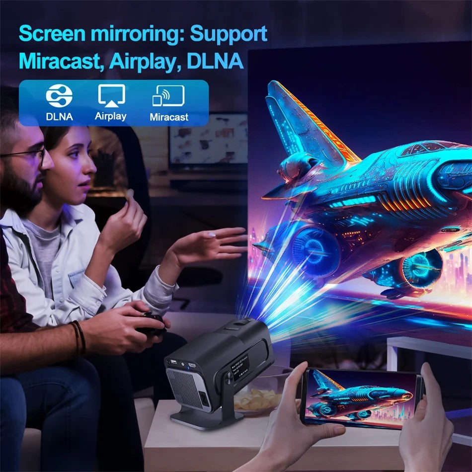 New KaiAqua HY320 Projector Android 11 390ANSI HD 4K Native 1080P Dual Wifi6 BT5.0 Cinema level Portable Projetor HY300 Upgrated