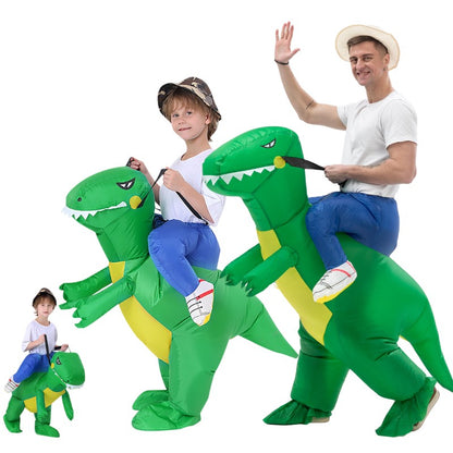 Funny dinosaur inflatable costume set  Riding jumpsuit cosplay outfit  High-impact hilarious costume Halloween attire