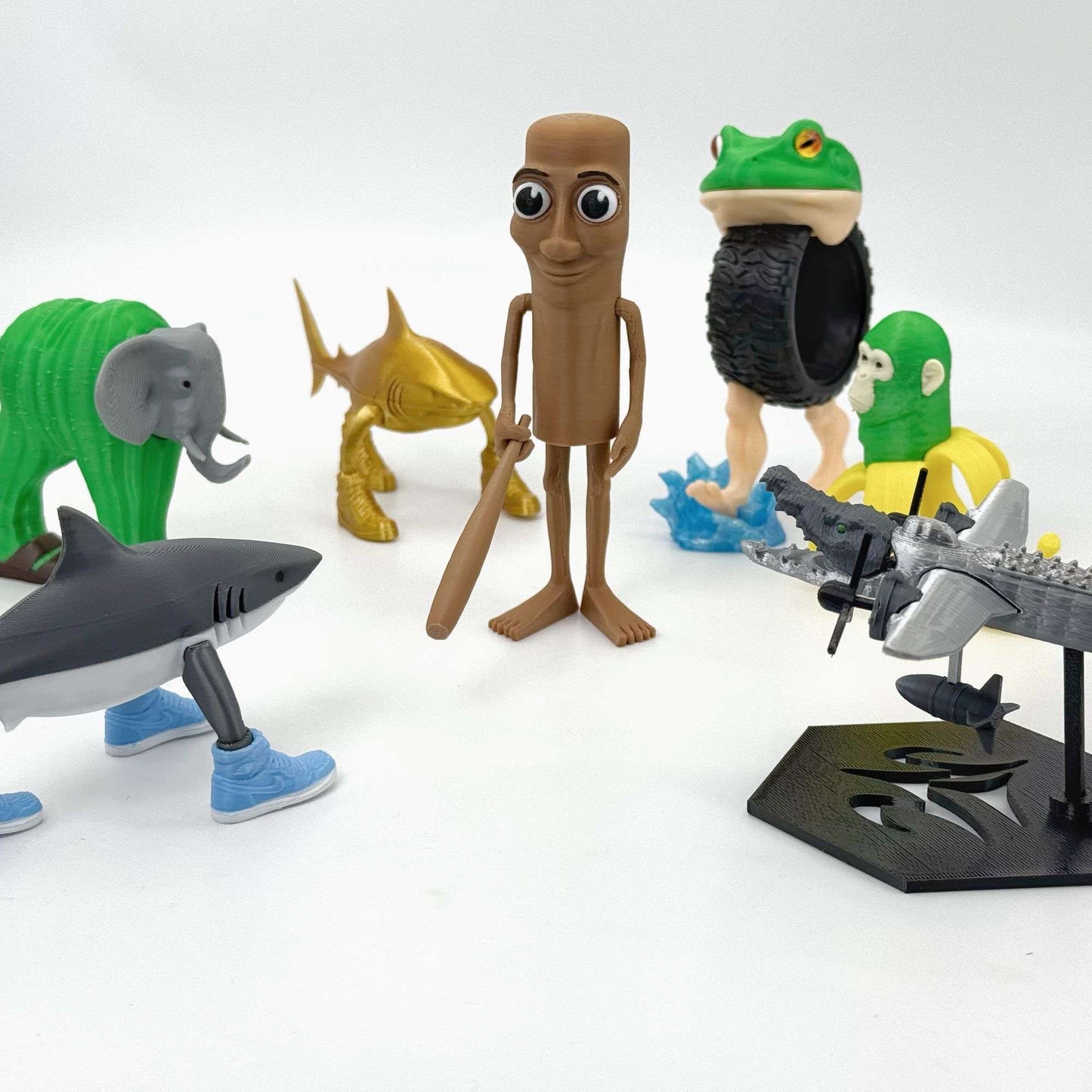 Brinquedo de Figura Sahur Tung da Doença Cerebral Italiana Tralalero Tralala Figuras Bombardino Crocodilo Shimpanzini Bananini Boneca de Decoração de Modelo de Presente
