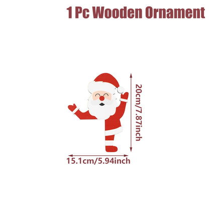 Christmas Gingerbread Man Wooden Door Frame Decoration Merry Christmas Decor for Home 2025 Navidad Xmas Ornament New Year 2026