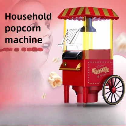 110-220V Electric Popcorn Maker Home Corn Popcorn Making Machine Fully Automatic Trolley Corn Popper DIY Creativity for Children