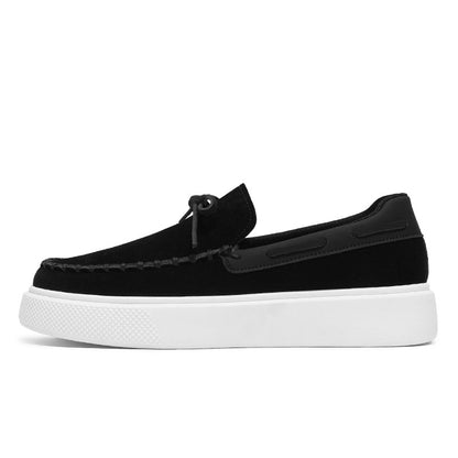 Designer Fashion British Style Flat Walking Shoes Casual Loafers Men Leather Shoes Luxury Dress Shoes Men Antiskid Driving Shoes