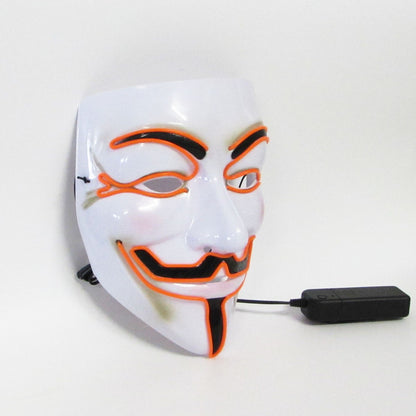 Halloween LED Vendetta Mask Night Club Carnival Party Festival Decoration Cosplay Vendetta Guy Fawkes Mascara Glowing V Mask