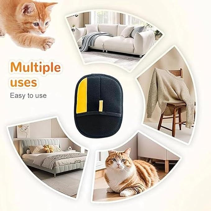 4Pcs Pet Static Hair Removal Gloves Reusable Washable Safe Remover Cat Hair Reusable Glove Carpet Removal Pet Fur Hair