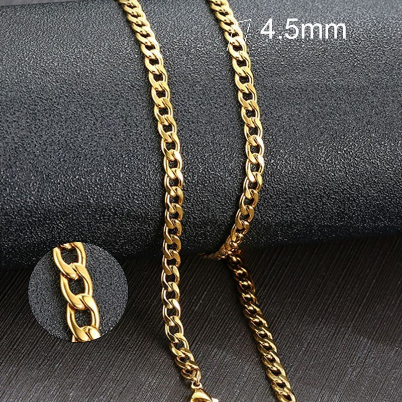 Vnox Colar Masculino Cubano Elo Corrente Aço Inoxidável Preto Cor de Ouro Gargantilha Masculina Colar Joias Presentes para Ele