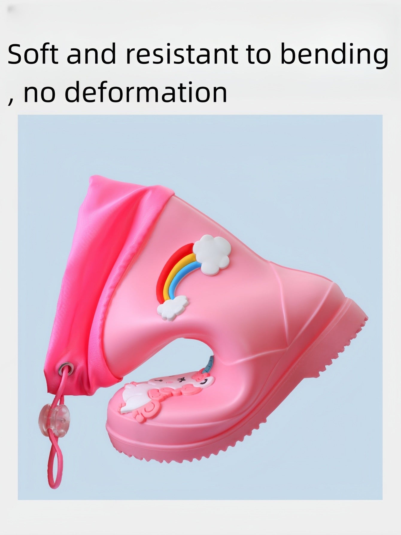 Summer children buckle rain shoes girls fashion beautiful water shoes thick soles non-slip rain boots