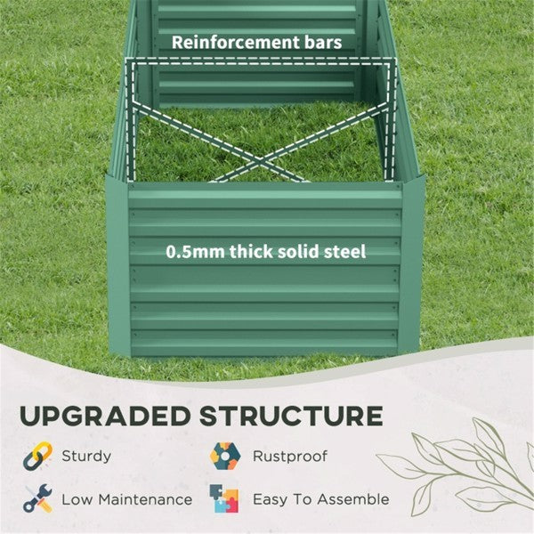 Canteiro de Jardim - Canteiro Elevado para Jardinagem Externa, Ideal para Legumes e Flores, Fácil de Montar, Durável &