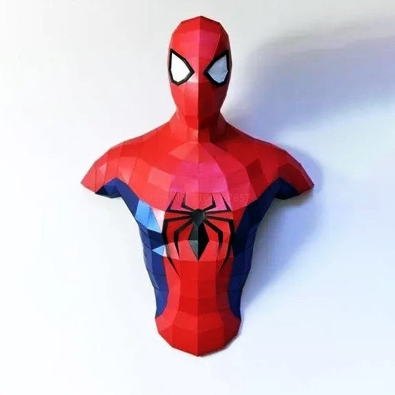Homem Aranha Super Heróis Deadpool 3D Papercraft Modelo Escultura Faça Você Mesmo Hulk Brinquedos Artesanais Decoração de Casa Decorações de Parede de Corredor