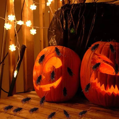 12/24pcs Halloween Simulation Bug Cockroach Spider Centipede Scorpion Plastics Prank Bug Funny 2025 Halloween DIY Decoration