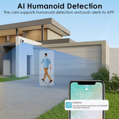 BESDER 8MP 4K10x Hybrid Zoom Dual Lens PTZ IP Camera 3.6+12mm WiFi Human Detection 4MP Audio Security Video Surveillance O-KAM