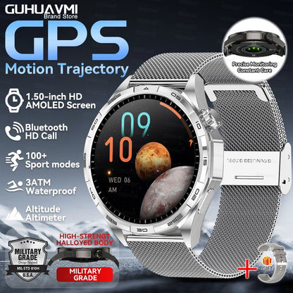 Smartwatch 2026 Novo Watch 6 Pro Masculino Tela HD AMOLED GPS Trajetória de Movimento Frequência Cardíaca Chamada Bluetooth SmartWatch IP68 à prova d'água