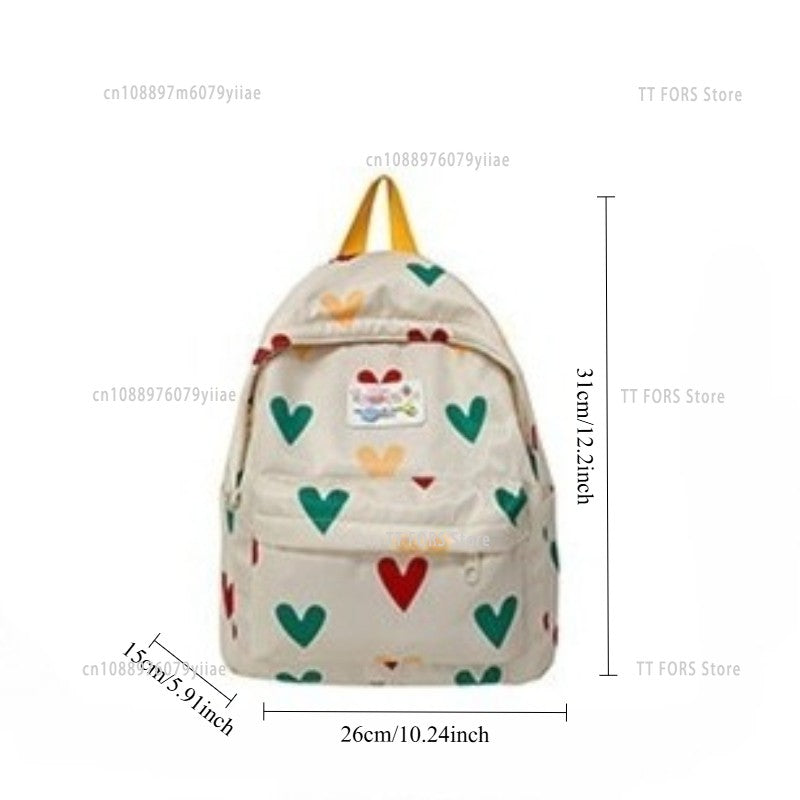 Fashionable Sweet Love Print Children's Schoolbag Boys and Girls Backpack Suitable for Preschool Children's Gifts
