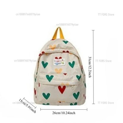 Fashionable Sweet Love Print Children's Schoolbag Boys and Girls Backpack Suitable for Preschool Children's Gifts