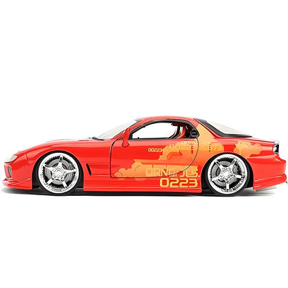 JADA 1:24 Doms Mazda RX7 Alloy Car Diecasts & Toy Vehicles Car Model Miniature Scale Model Car For Children