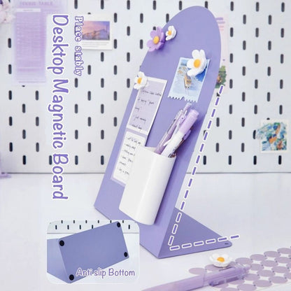 Creative Large Capacity Desktop Message Board Vertical Curved Storage Board Note Board Office Home Desktop Ornament