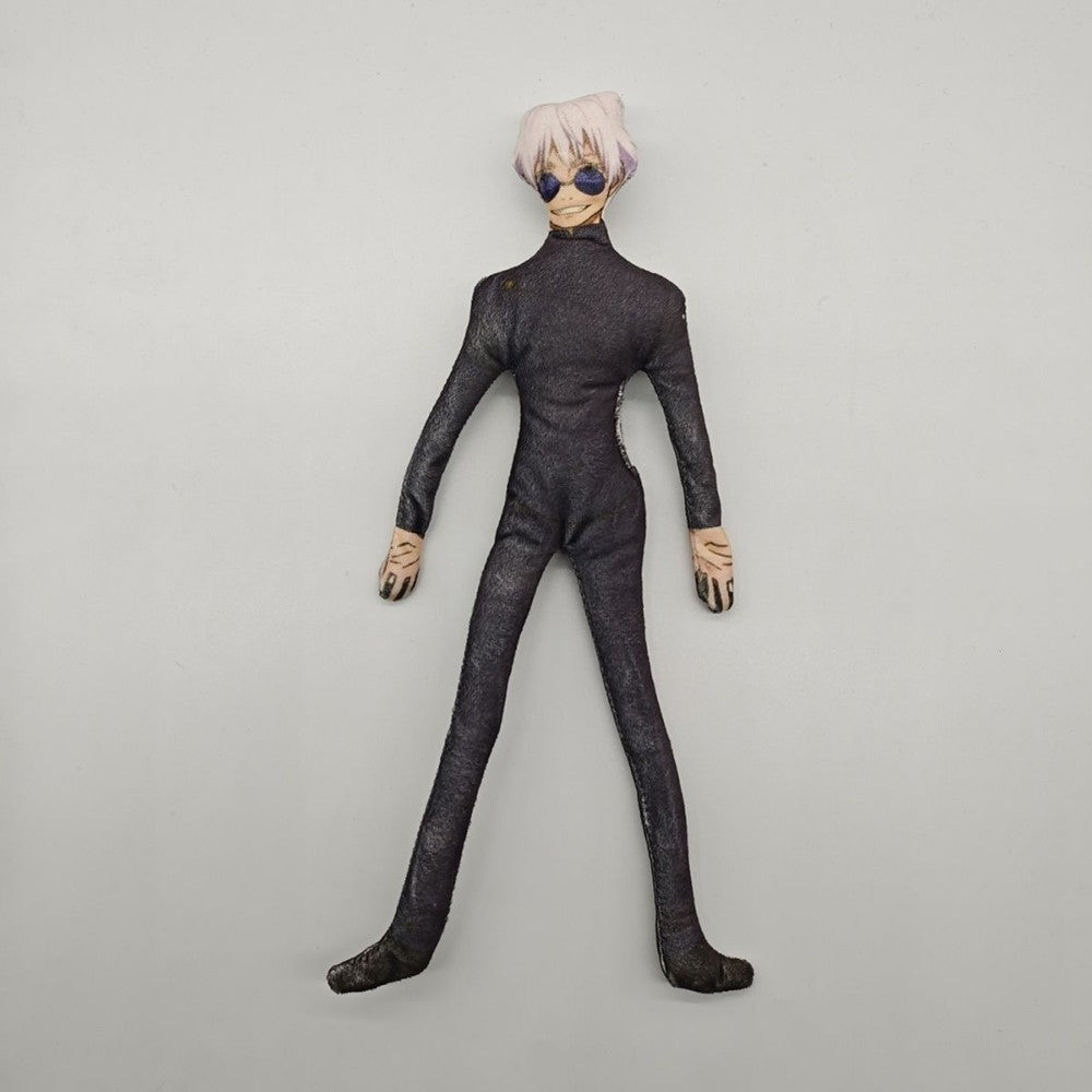 Anime Gojo Satoru Itadori Yuji Cosplay Keychain Plush Cotton Doll Slender Twistable Shape Room Abstract Decoration
