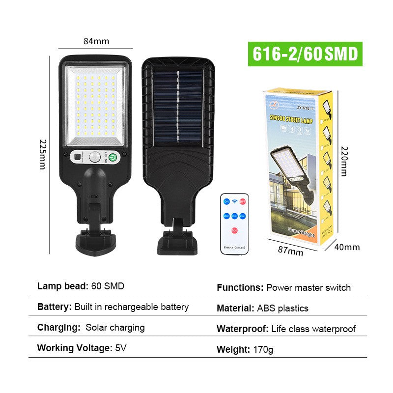 1-5 Pack Solar Street Lights Outdoor Waterproof Motion Sensor Wall LED with 3 Lighting Mode Solar Powered Lights for Garden
