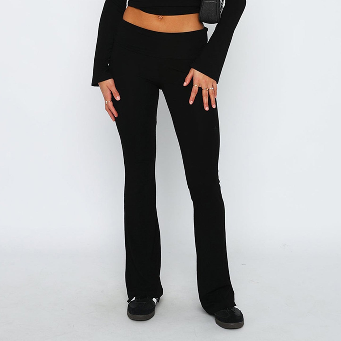 Women Flare Leggings High Waist Wide Leg Yoga Pants Seamless Fitness Workout Tights Gym Sports Trousers Casual Slimming Clothing