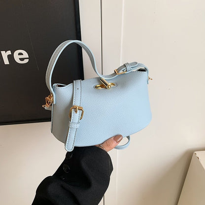 Niche Brand Women's Fashion Handbag Soft Versatile Shoulder Messenger Bag 2025 Super Hot Yellow Portable Bucket Bag Women's Bag