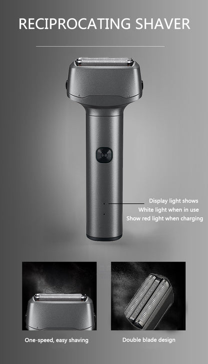 Rechargeable Reciprocating Electric Shaver for Men Portable Electric Razor for Men Cordless Head Shavers Men's Beard Trimmer