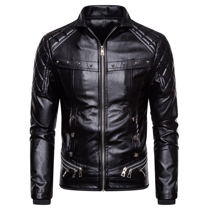 New Winter Fleece Motorcycle Leather Jacket Men Turn Down Fur Collar Slim Fit Warm PU Bomber Jackets Coats Mens Moto Biker Coat
