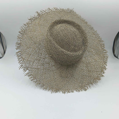 Chapéu de palha Raffite com aba grande para Jazz, chapéu de praia retrô inglês versátil para mulheres com proteção solar, estilo Hepburn, chapéu de senhora francesa