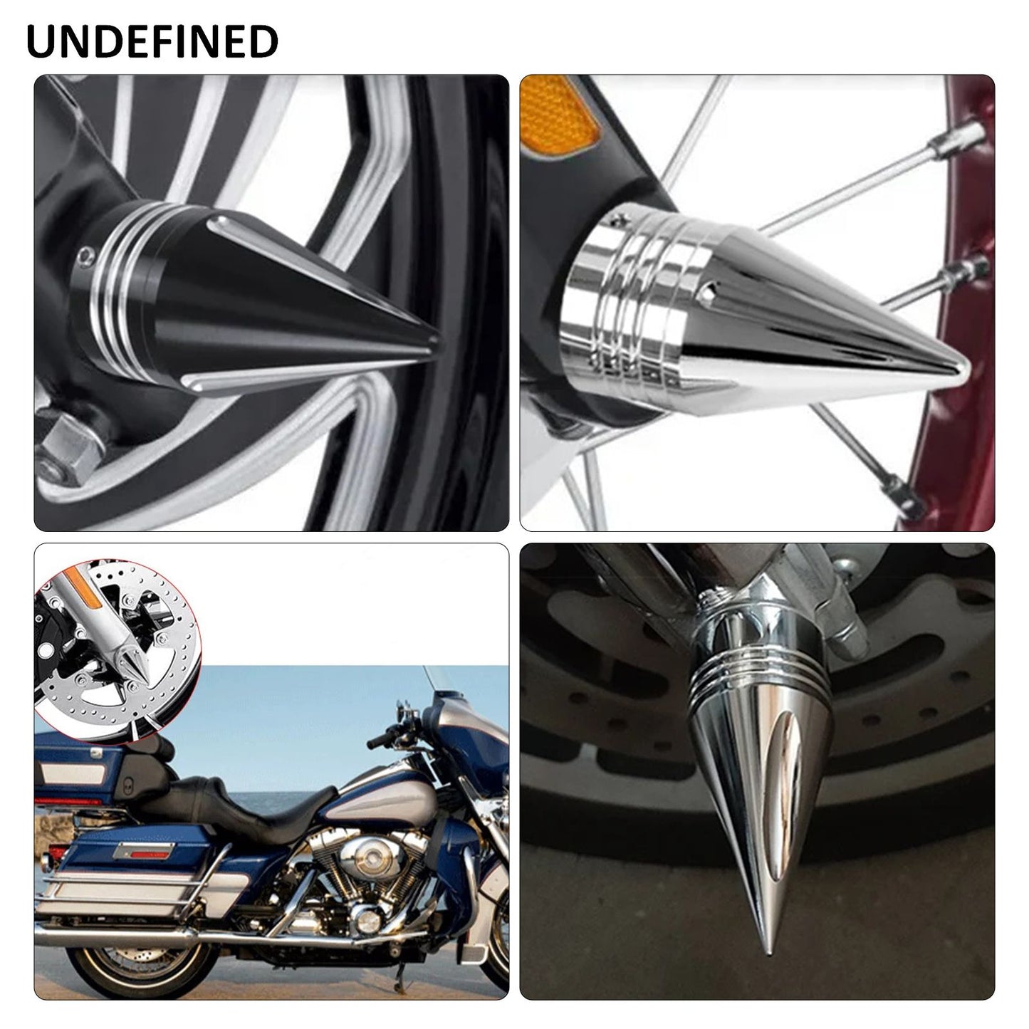2 Peças Capas de Porca do Eixo Dianteiro CNC de Alumínio Preto/Cromado para Harley Sportster 883 1200 Dyna Touring Softail