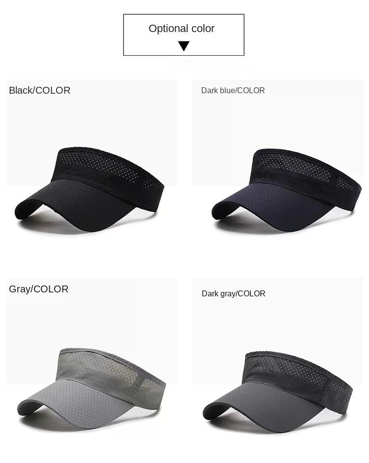 Summer Breathable Air Sun Hats Men Women Adjustable Visor UV Protection Top Empty Solid Sports Tennis Running Sunscreen Cap Hat