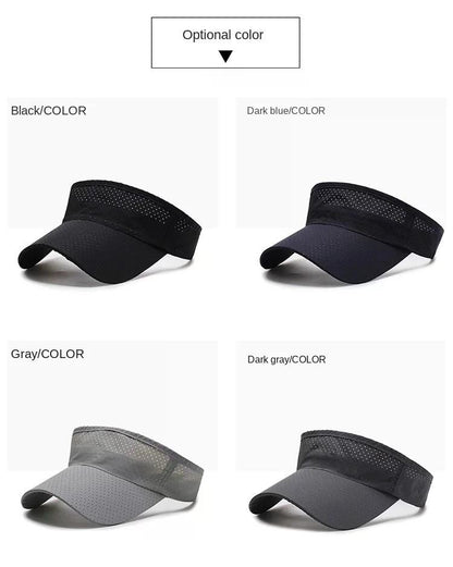 Summer Breathable Air Sun Hats Men Women Adjustable Visor UV Protection Top Empty Solid Sports Tennis Running Sunscreen Cap Hat