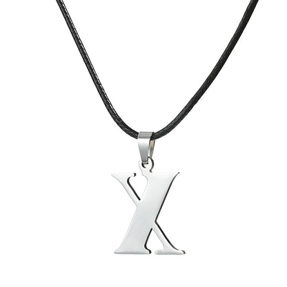Novo Colar Inicial de A-Z Alfabeto em Aço Inoxidável 26 Letras Inglesas Colar Para Homens Mulheres Presentes de Joias Personalizadas