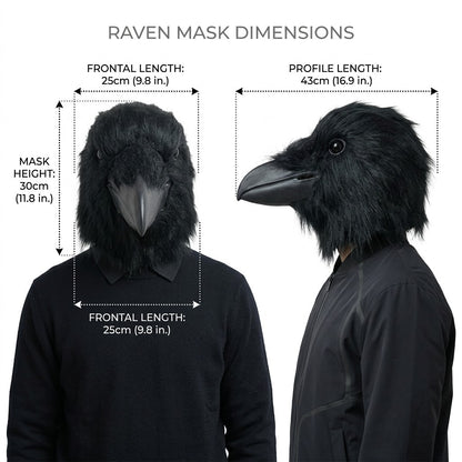 Unique Shaggy Feather Raven Mask Creative Black Animal Costume Accessories For Halloween Party Cosplay Themed Event