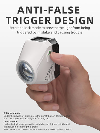 CYCLAMI Hanging Bike Headlight GoPro Ultra Bright Wireless Remote Front Lamp MTB Road High Brightness White CYC 1600 Lumen Light