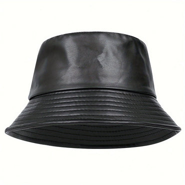 winter Fashion bucket hat Artificial leather windproof warm bucket hats men women wild tide cap Panama fisherman caps gorras