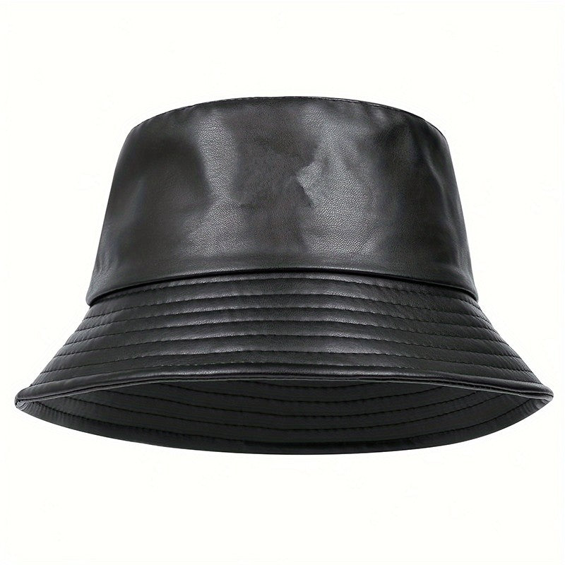 winter Fashion bucket hat Artificial leather windproof warm bucket hats men women wild tide cap Panama fisherman caps gorras