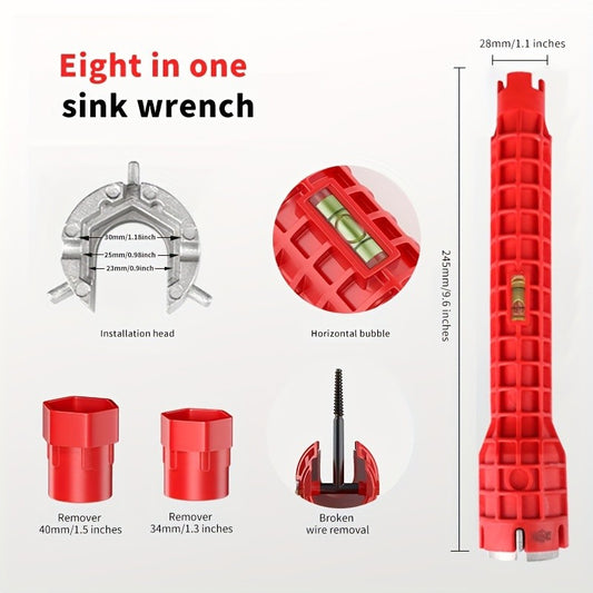 Heavy-Duty Plumbing Wrench - Adjustable Jaw for Faucets, Pipes & Nuts in Tight Spaces (10-Inch)