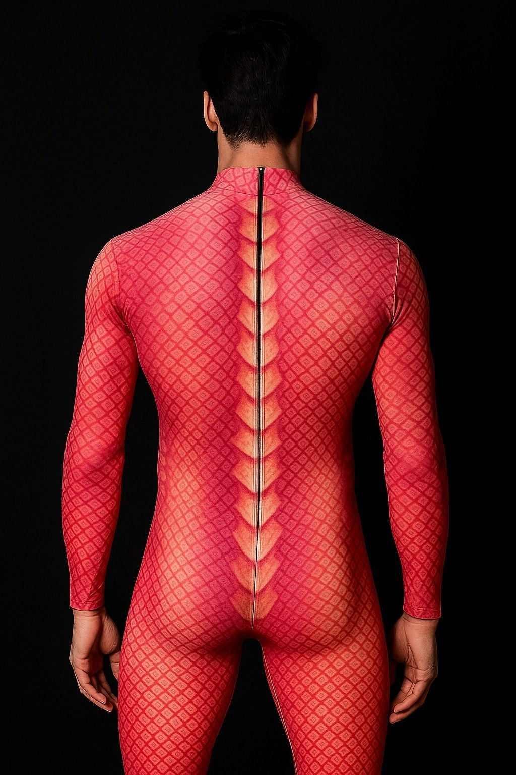 Halloween Lizard Bodysuit Men's Unique Muscle Series Holiday Jumpsuit Carnival Costume Adult Roleplay Party Masquerade Ball Set