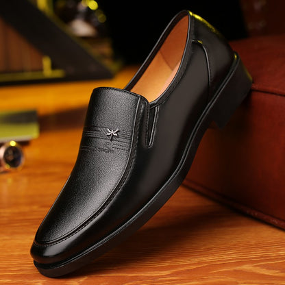 Leather Shoes Men's Business Shoes Luxury Brand Loafers Dress Moccasins Breathable Slip on Black Driving Shoes Male Formal Shoes