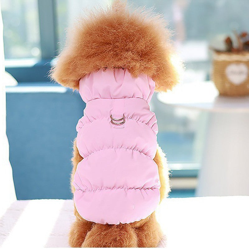Roupa de cachorro com alças quentes, jaquetas de algodão, jaquetas de duas pernas para animais de estimação, roupas de cachorro de porte médio, roupas de outono-inverno