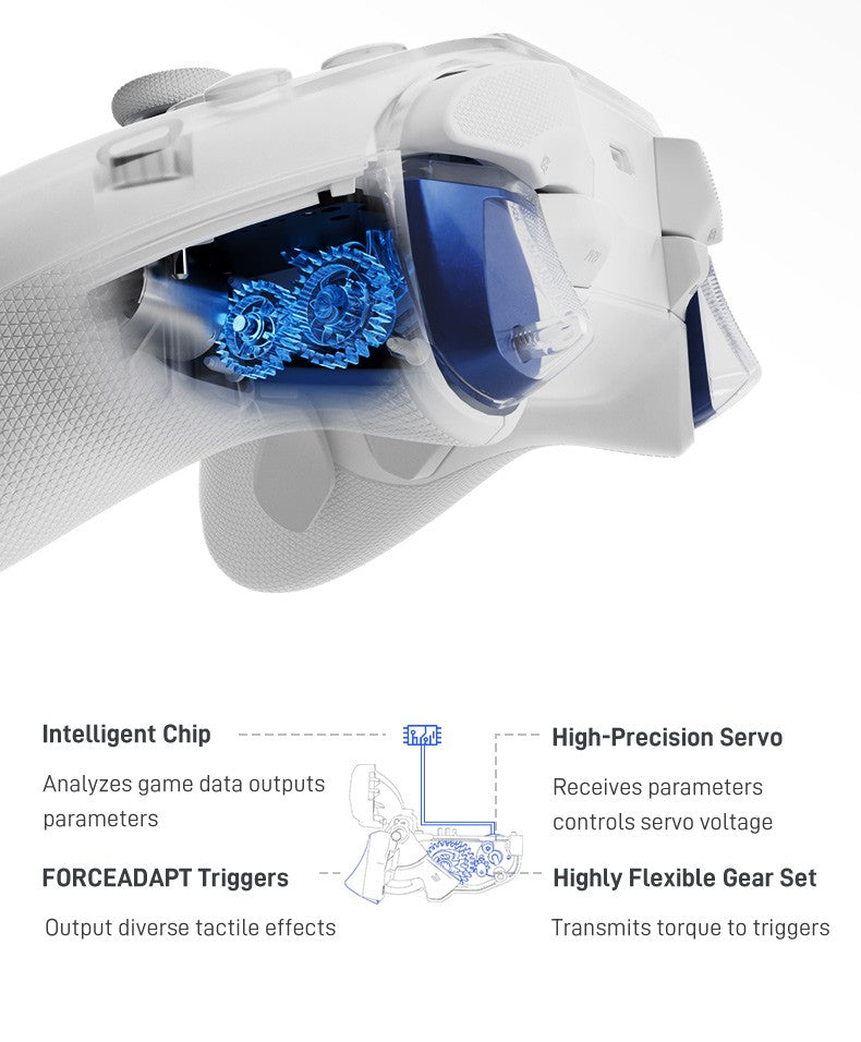 Flydigi Apex 5 Controller Gamepad Wireless Gamepad for PC /Switch/Phone/TV/Tablet Computer, Charging Dock with Cool RGB Screen
