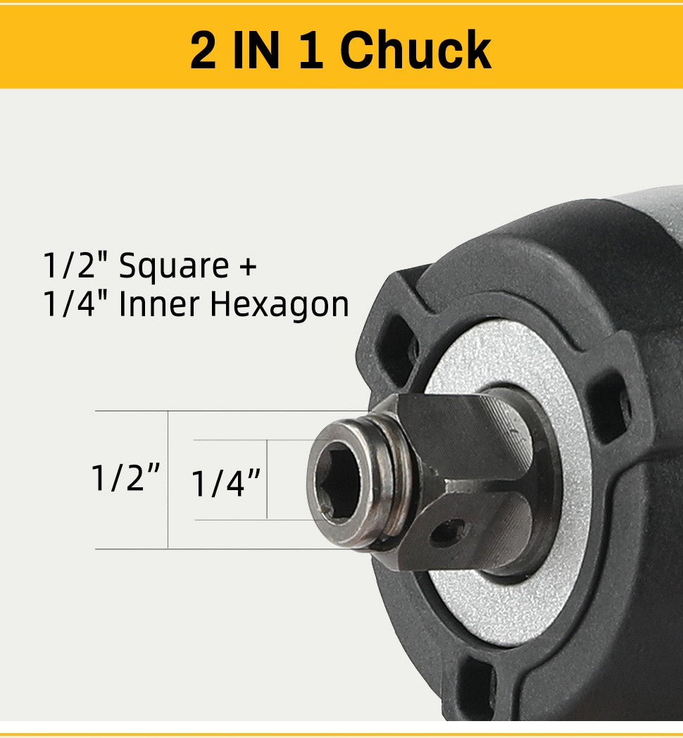 DEWALT DCF921 Parafusadeira de Impacto sem Escova 20V 1/2in e Furadeira Elétrica sem Fio - Velocidade Variável, Ferramenta Avulsa Multifuncional