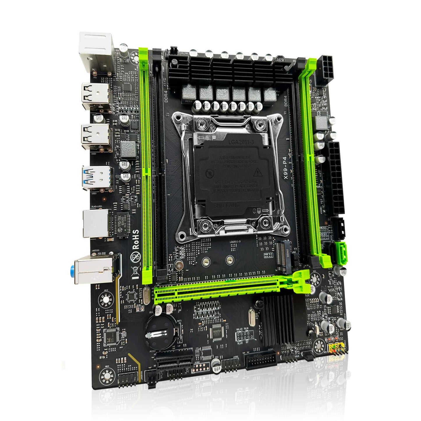 Conjunto de placa-mãe ZSUS X99 P4 com CPU Intel LGA2011-3 Xeon E5 2620 V3, memória RAM DDR4 de 16GB (1*16GB) 2133MHZ, NVME M.2 SATA