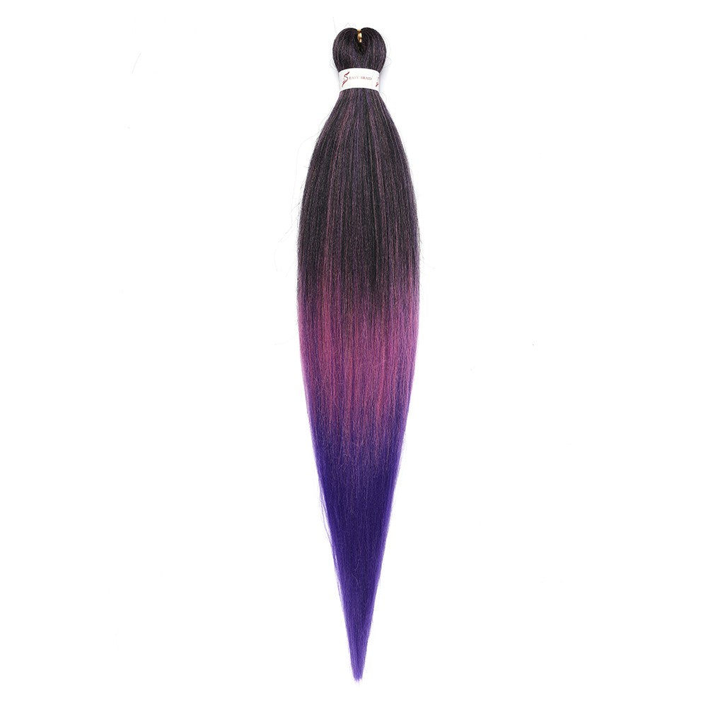 Cabelo Sintético Trançado Pré-esticado Profissional Sem Coceira Fibra Que Sela Em Água Quente 30'' Ombre Textura Yaki Extensões de Cabelo para Trança