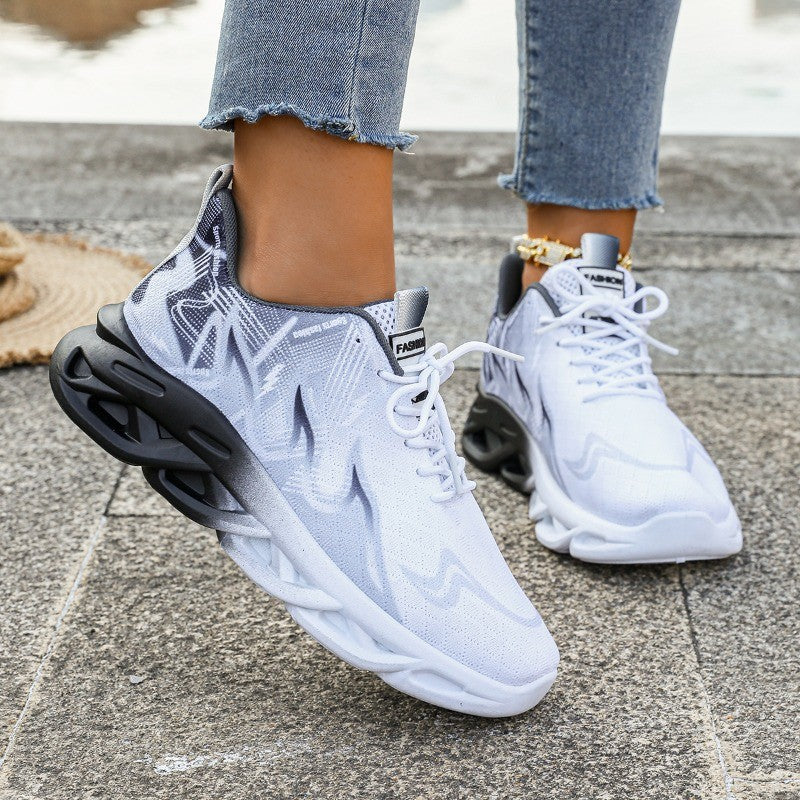 Tênis Casual Feminino Esportivo Respirável Leve Antiderrapante Plano Calçados para Caminhada Corrida ao Ar Livre Tênis Vulcanizado Feminino