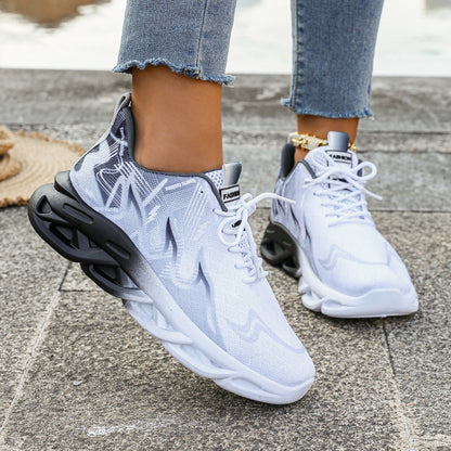 Tênis Casual Feminino Esportivo Respirável Leve Antiderrapante Plano Calçados para Caminhada Corrida ao Ar Livre Tênis Vulcanizado Feminino