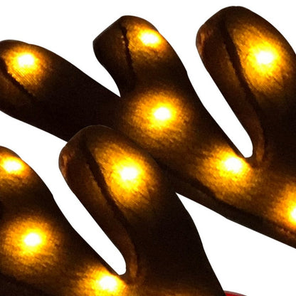 Acessórios de decoração de carro de Natal com chifres de LED luminosos, chifres de veado para carro, caminhão, SUV e decoração de veículos.