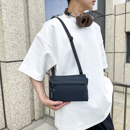 Fashion Leisure Nylon Shoulder Bag Solid Color Waterproof Cross-body Unisex Messenger Bag for Men And Women