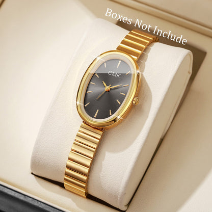 Fashion Oval Dial Women Watches Ultra-thin Strap Analog Quartz Wristwatch Girls Clock Reloj Mujer?Without Box?
