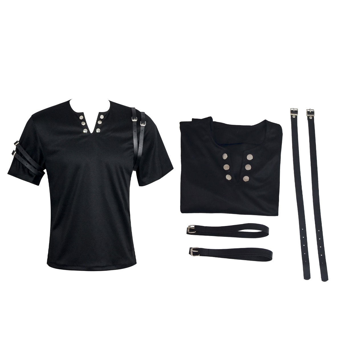 Michael Jackson BAD Punk Jacket Black Stretch Outwear Motorcycle Role Player impersonator Costumes Classic BAD T-shirt Belt