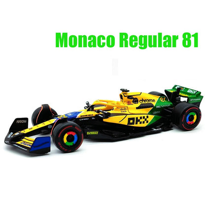 Bburago 1:43 2024 F1 Mclaren Mcl38 Grande Prêmio de Mônaco F1 Miniatura de Liga Fundida #4 #81 Lando Norris ? Presente de Brinquedo de Carro de F1