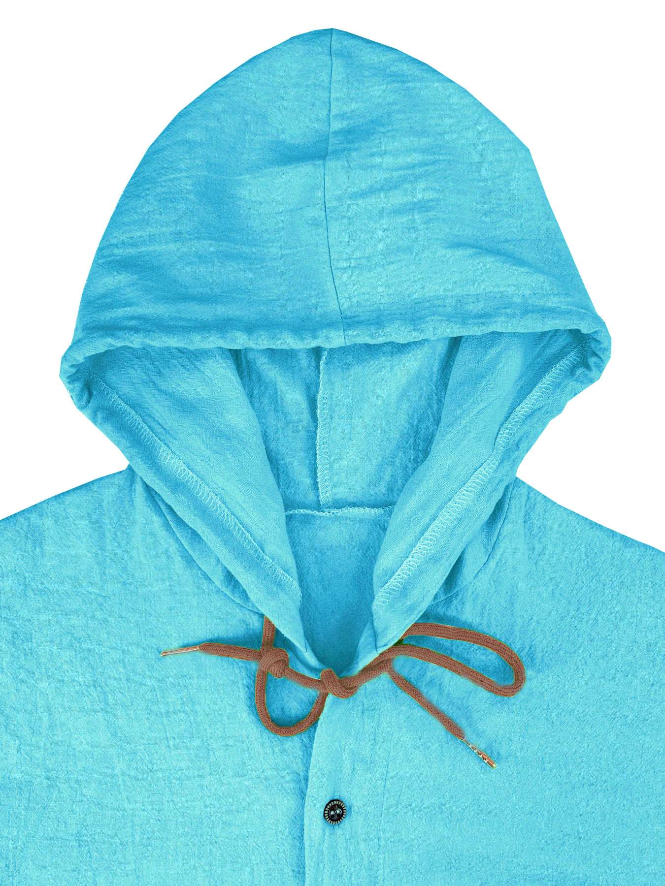 Summer Men's Cotton Linen Shirt Solid Streetwear Long Sleeve Hoodie Clothing For Men Button Tops Casual Loose Men Hooded Shirt